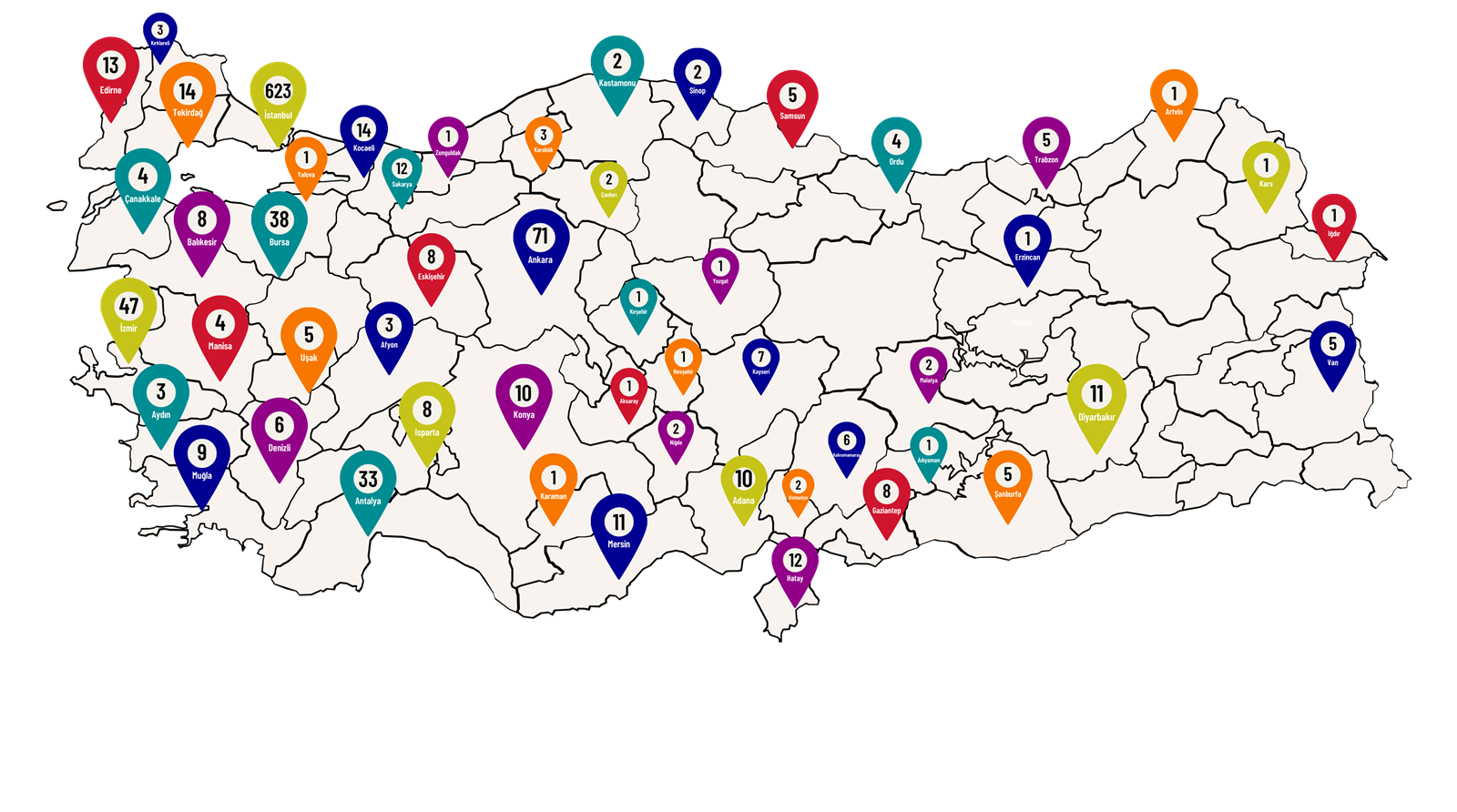 Hometowns of RC Students 2026-2027