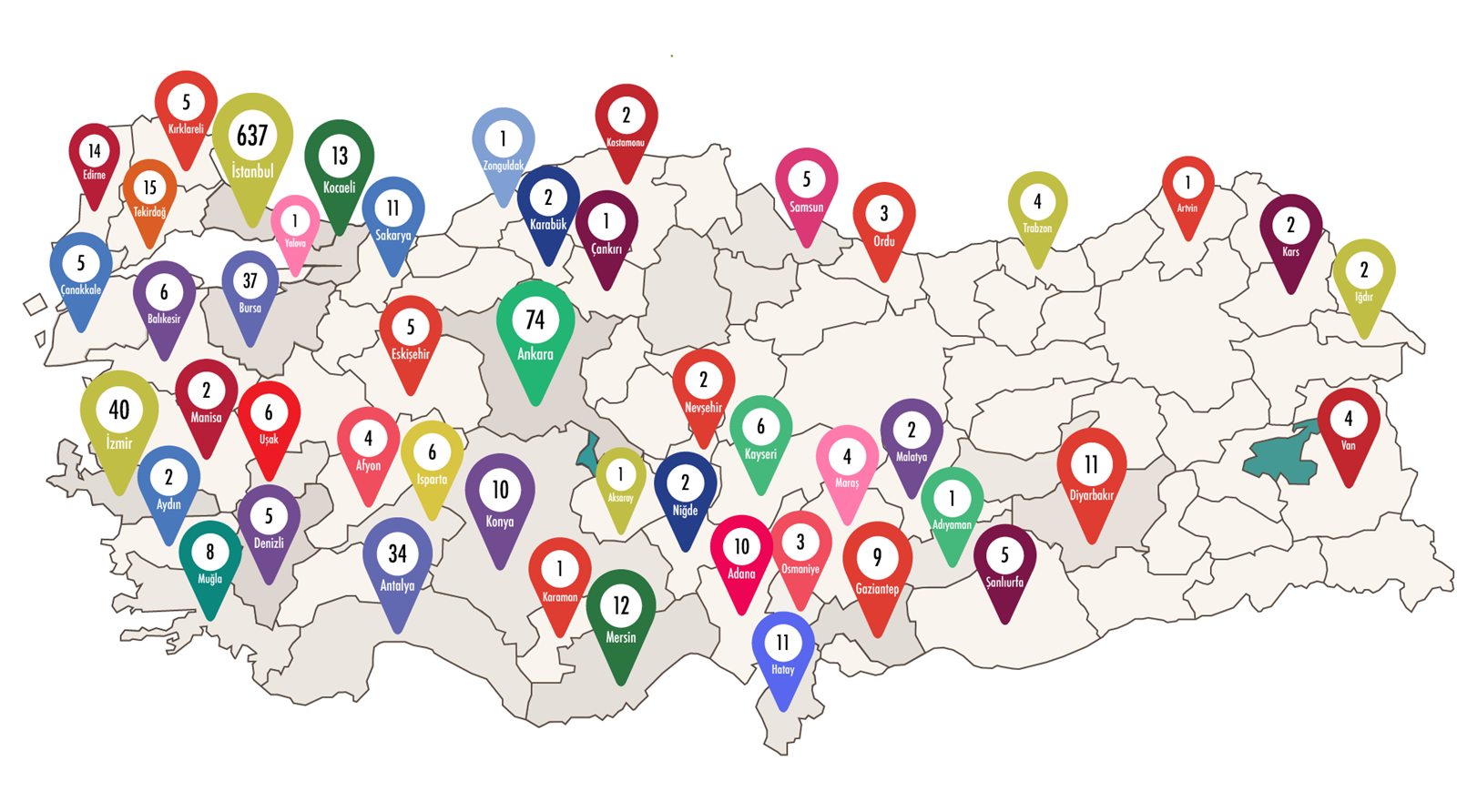 Hometowns of RC Students 2025-2026