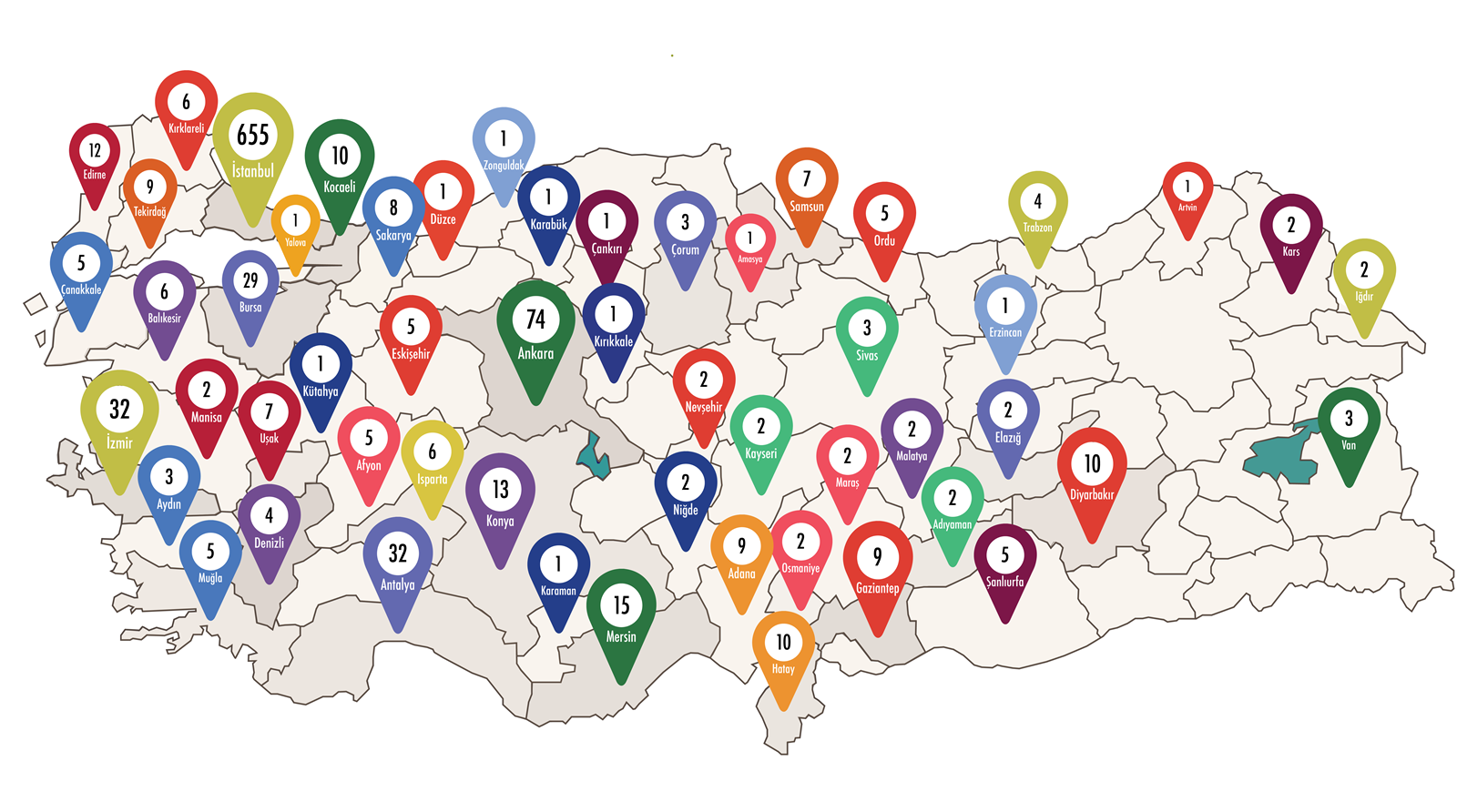 Hometowns of RC Students 2024-2025